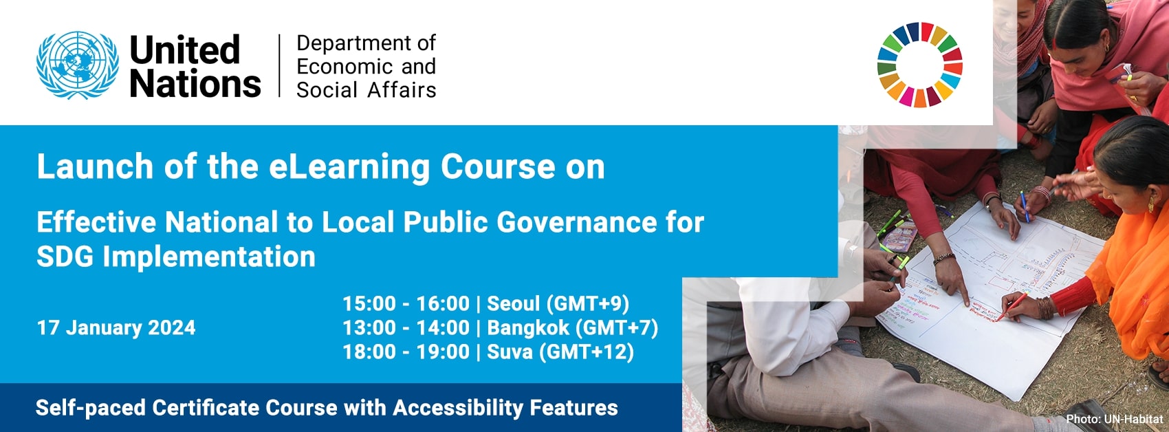 Launch of the eLearning Course on Effective National to Local Public Governance for SDG Implementation