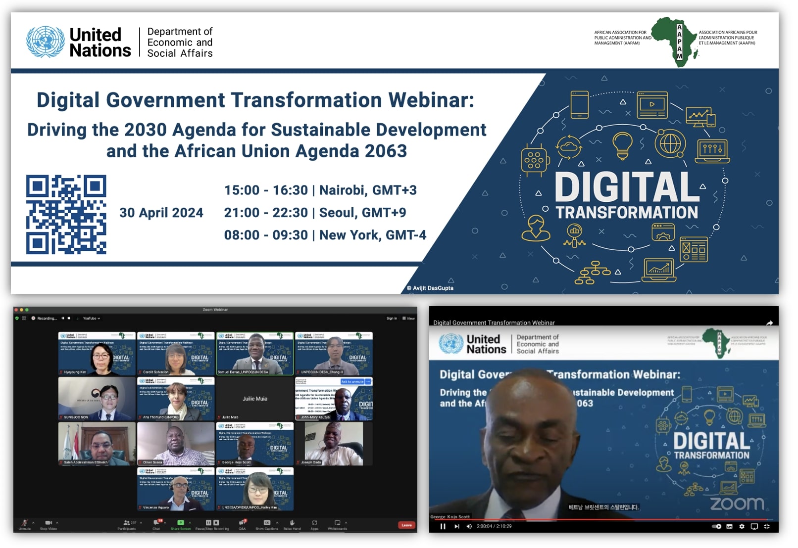 UNPOG/DPIDG and AAPAM Hosts Interactive Digital Government Transformation Webinar to Drive the 2030 Agenda for Sustainable Development and the African Union Agenda 2063